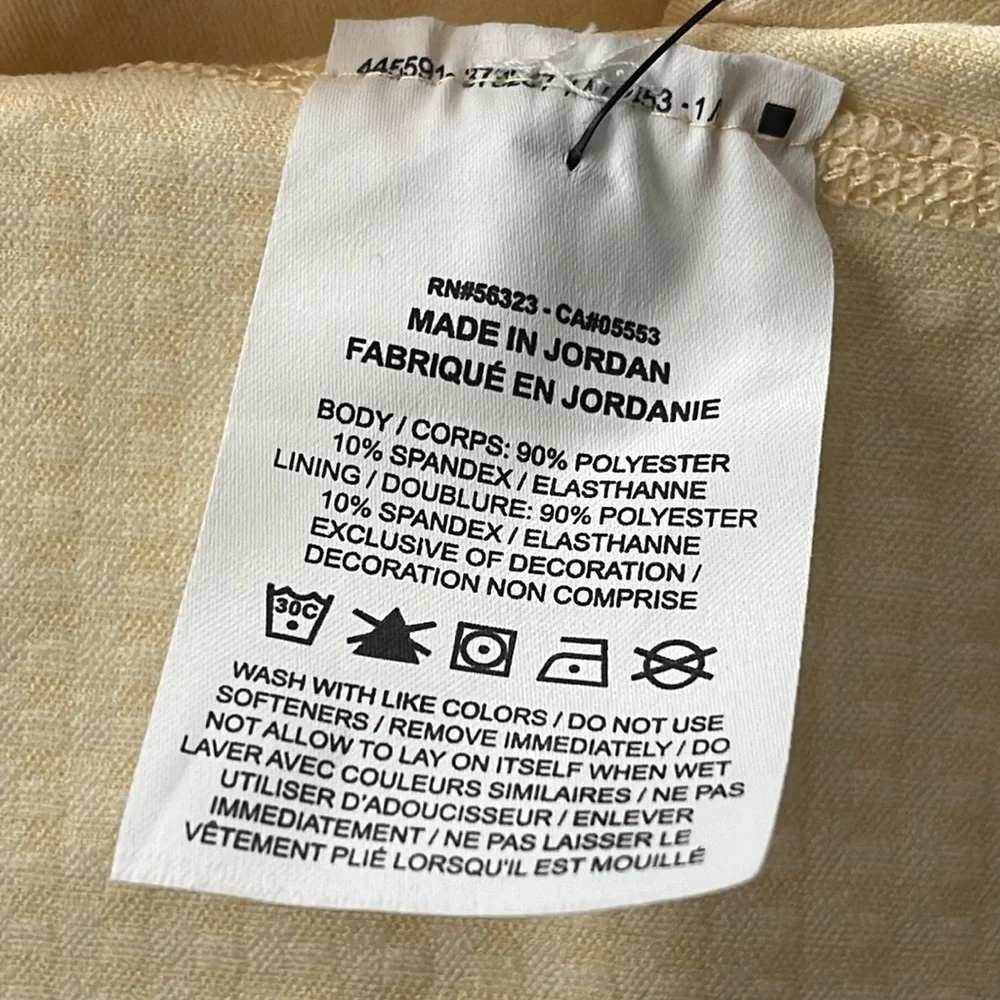NWT NIKE Yellow and White Gingham Tank Top Size XXL